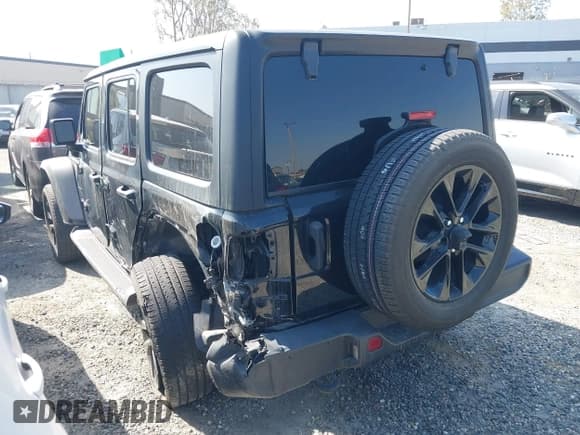 ✅ 2023 Jeep Wrangler Sahara • VIN: 1C4JJXP63PW672565 • Lot: 42831990. Listed on IAAI with 26,862 mi. Free auction sales archive from the USA and detailed vehicle history report at DreamBid. Image 3.