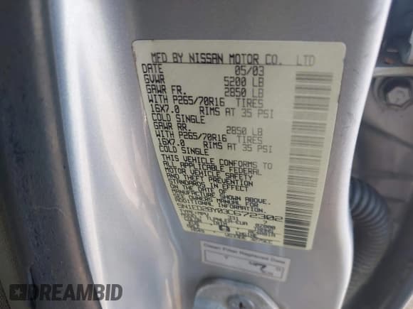 ✅ 2003 Nissan Xterra XE • VIN: 5N1ED28Y03C672302 • Lot: 43625239. Wystawiony na IAAI z przebiegiem 184 458 mil. Bezpłatny archiwum sprzedaży aukcyjnych z USA i szczegółowy raport historii pojazdu na DreamBid. Zdjęcie 9.