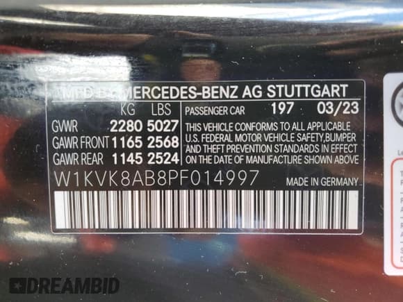 ✅ 2023 Mercedes-Benz SL 55 AMG • VIN: W1KVK8AB8PF014997 • Lot: 79559824. Wystawiony na Copart z przebiegiem 18 924 mil. Bezpłatny archiwum sprzedaży aukcyjnych z USA i szczegółowy raport historii pojazdu na DreamBid. Zdjęcie 13.