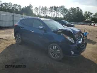 2014 Hyundai Tucson Limited z VIN KM8JU3AG7EU920841, wystawiony jako Copart lot #65136724 z przebiegiem 56 799 mil mil oraz Szkoda całkowita • Salvage title. Historia ofert i sprzedaży dostępna na DreamBid. Obrazek 4.