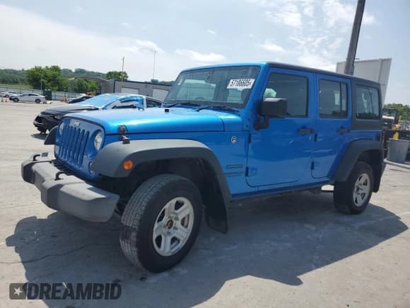 ✅ 2016 Jeep Wrangler Unlimited Sport RHD • VIN: 1C4BJWKG8GL307167 • Lot: 57186605. Listed on Copart with 182,213 mi. Free auction sales archive from the USA and detailed vehicle history report at DreamBid. Image 1.