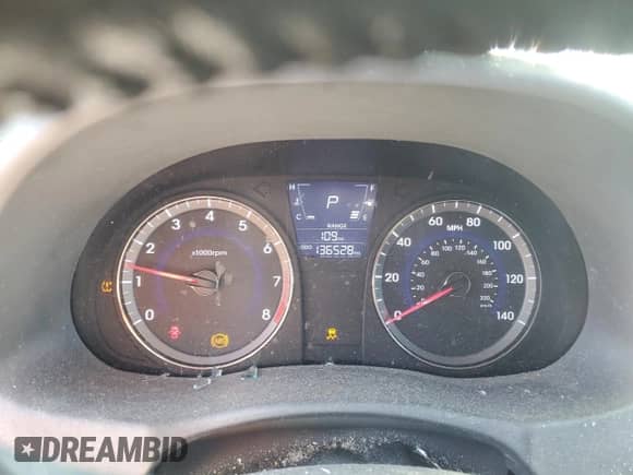 2012 Hyundai Accent SE with VIN KMHCU5AE3CU043488, listed as a Copart auction lot 87283305 with 136,528 mi miles and Salvage title. Bid and sale history available at DreamBid. Image 9.