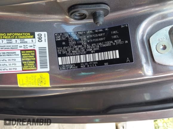 ✅ 2016 Toyota Sienna L • VIN: 5TDZK3DC9GS740287 • Lot: 43203857. Wystawiony na IAAI z przebiegiem 133 005 mil. Bezpłatny archiwum sprzedaży aukcyjnych z USA i szczegółowy raport historii pojazdu na DreamBid. Zdjęcie 9.