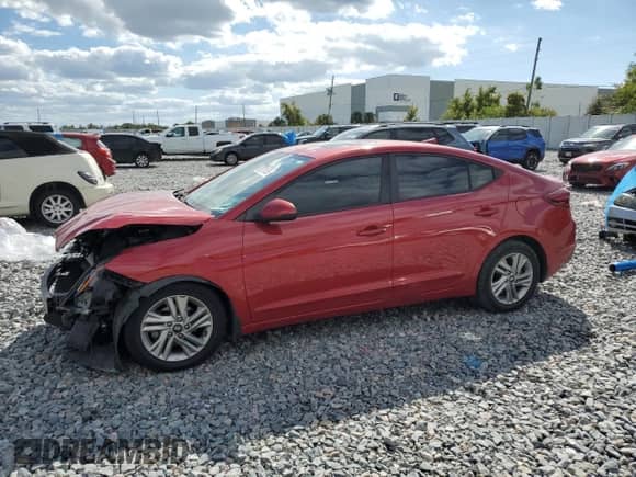 2020 Hyundai Elantra SEL with VIN 5NPD84LF2LH527952, listed as a Copart auction lot 87271035 with 92,893 mi miles and Non repairable. Bid and sale history available at DreamBid. Image 1.