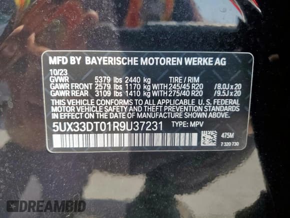 ✅ 2024 BMW X4 xDrive30i • VIN: 5UX33DT01R9U37231 • Lot: 71639785. Listed on Copart with 18,584 mi. Free auction sales archive from the USA and detailed vehicle history report at DreamBid. Image 14.