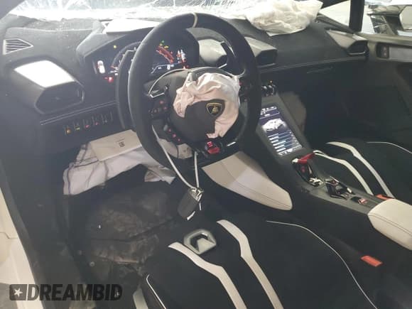 ✅ 2023 Lamborghini Huracan • VIN: ZHWUA6ZX2PLA25552 • Lot: 60155094. Listed on Copart with 1,142 mi. Free auction sales archive from the USA and detailed vehicle history report at DreamBid. Image 8.