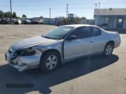 ✅ 2007 Chevrolet Monte Carlo LS • VIN: 2G1WJ15K079262097 • Lot: 68137005. Listed on Copart with 130,426 mi. Free auction sales archive from the USA and detailed vehicle history report at DreamBid. Image 1.