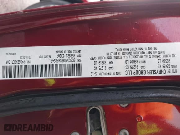 ✅ 2013 Chrysler 300 S • VIN: 2C3CCAGG2DH728471 • Лот: 41182745. Опубликован ранее на IAAI с пробегом 128 927 миль. Бесплатный доступ к архиву аукционных продаж из США и подробный отчёт об истории автомобиля на DreamBid. Изображение 9.