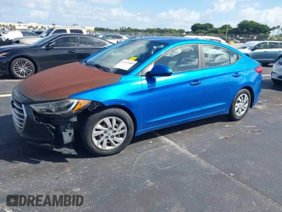 2017 Hyundai Elantra SE with VIN KMHD74LF1HU073799, listed as a IAAI auction lot 43372485 with 159,039 mi miles and . Bid and sale history available at DreamBid. Image 2.
