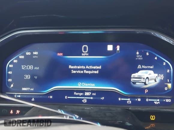 ✅ 2022 Chevrolet Silverado 1500 RST • VIN: 1GCUDEED5NZ550828 • Lot: 43555637. Listed on IAAI with 38,677 mi. Free auction sales archive from the USA and detailed vehicle history report at DreamBid. Image 7.