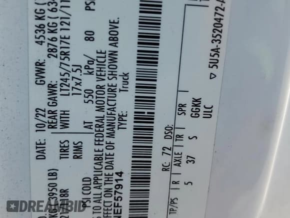 ✅ 2022 Ford F-250 XL • VIN: 1FTBF2A62NEF57914 • Lot: 74834044. Wystawiony na Copart z przebiegiem 33 394 mil. Bezpłatny archiwum sprzedaży aukcyjnych z USA i szczegółowy raport historii pojazdu na DreamBid. Zdjęcie 13.