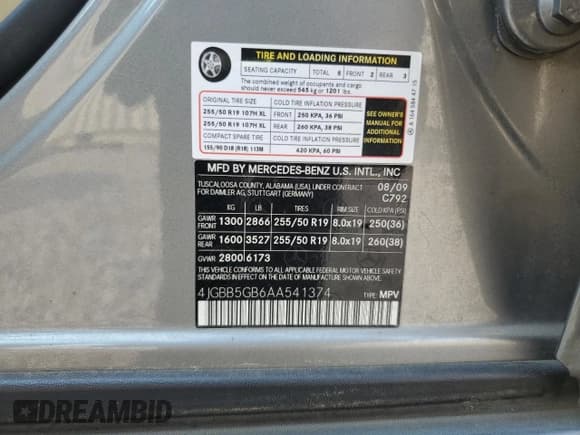 ✅ 2010 Mercedes-Benz M 350 • VIN: 4JGBB5GB6AA541374 • Lot: 71875095. Wystawiony na Copart z przebiegiem 232 503 mil. Bezpłatny archiwum sprzedaży aukcyjnych z USA i szczegółowy raport historii pojazdu na DreamBid. Zdjęcie 13.
