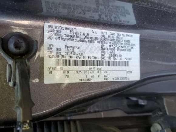 ✅ 2013 Ford Focus SE • VIN: 1FADP3K22DL113357 • Лот: 92713845. Опубликован ранее на Copart с пробегом 145 121 миль. Бесплатный доступ к архиву аукционных продаж из США и подробный отчёт об истории автомобиля на DreamBid. Изображение 12.