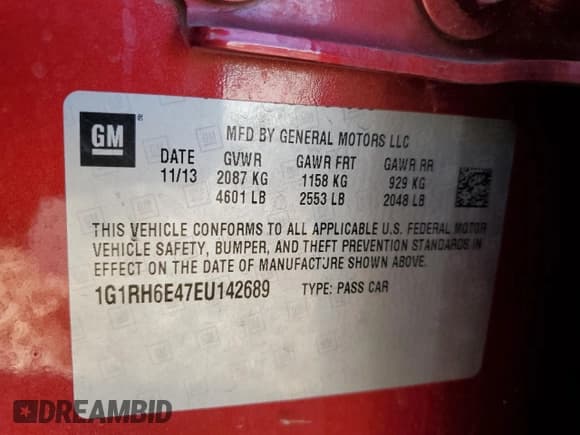 ✅ 2014 Chevrolet Volt • VIN: 1G1RH6E47EU142689 • Lot: 44384984. Wystawiony na Copart z przebiegiem 177 764 mil. Bezpłatny archiwum sprzedaży aukcyjnych z USA i szczegółowy raport historii pojazdu na DreamBid. Zdjęcie 12.