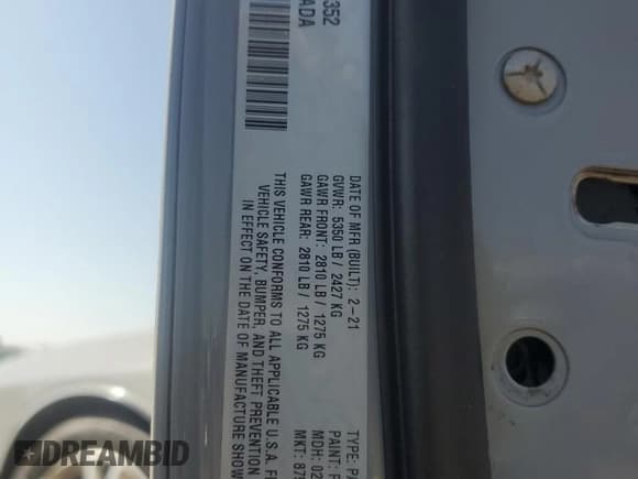 ✅ 2021 Dodge Challenger SXT • VIN: 2C3CDZGG6MH543352 • Lot: 61826415. Listed on Copart with 65,508 mi. Free auction sales archive from the USA and detailed vehicle history report at DreamBid. Image 12.