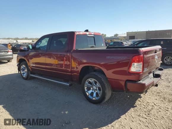 2021 Ram 1500 Big Horn with VIN 1C6SRFFT4MN621891, listed as a Copart auction lot 86900345 with 96,837 mi miles and Salvage title. Bid and sale history available at DreamBid. Image 2.