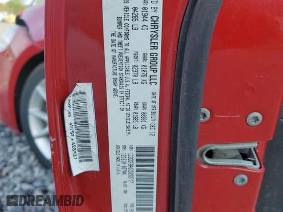 ✅ 2013 Dodge Dart SXT • VIN: 1C3CDFBA1DD232717 • Лот: 84593475. Опубликован ранее на Copart с пробегом 134 290 миль. Бесплатный доступ к архиву аукционных продаж из США и подробный отчёт об истории автомобиля на DreamBid. Изображение 12.