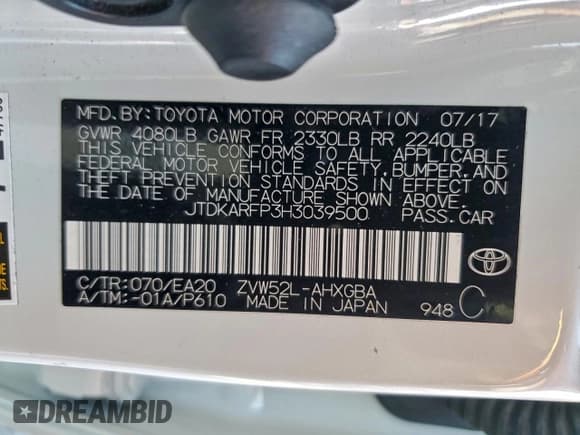 ✅ 2017 Toyota Prius Advanced • VIN: JTDKARFP3H3039500 • Lot: 95312765. Wystawiony na Copart z przebiegiem 135 415 mil. Bezpłatny archiwum sprzedaży aukcyjnych z USA i szczegółowy raport historii pojazdu na DreamBid. Zdjęcie 12.