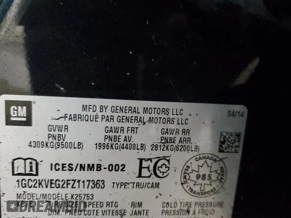 ✅ 2015 Chevrolet Silverado 2500HD LT • VIN: 1GC2KVEG2FZ117363 • Лот: 67086885. Опубликован ранее на Copart с пробегом 221 446 миль. Бесплатный доступ к архиву аукционных продаж из США и подробный отчёт об истории автомобиля на DreamBid. Изображение 12.