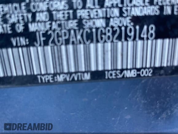 ✅ 2016 Subaru Crosstrek Limited • VIN: JF2GPAKC1G8219148 • Lot: 43752213. Listed on IAAI with Not provided. Free auction sales archive from the USA and detailed vehicle history report at DreamBid. Image 9.