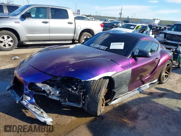 ✅ 2021 Toyota Supra 3.0 • VIN: WZ1DB0C03MW040794 • Lot: 41279108. Listed on IAAI with Not provided. Free auction sales archive from the USA and detailed vehicle history report at DreamBid. Image 2.
