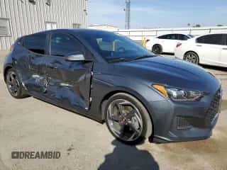 2019 Hyundai Veloster Turbo R-Spec with VIN KMHTH6AB2KU009444, listed as a Copart auction lot 72815484 with 77,510 mi miles and Salvage title. Bid and sale history available at DreamBid. Image 4.