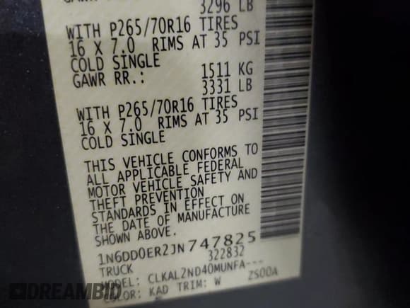 ✅ 2018 Nissan Frontier SV • VIN: 1N6DD0ER2JN747825 • Лот: 70150585. Опубликован ранее на Copart с пробегом 105 185 миль. Бесплатный доступ к архиву аукционных продаж из США и подробный отчёт об истории автомобиля на DreamBid. Изображение 12.