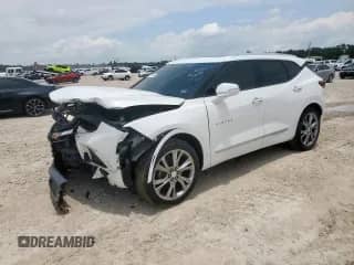 2019 Chevrolet Blazer Premier z VIN 3GNKBFRS1KS642076, wystawiony jako Copart lot #59073345 z przebiegiem 93 588 mil mil oraz Czysty tytuł • Clean title. Historia ofert i sprzedaży dostępna na DreamBid. Obrazek 1.