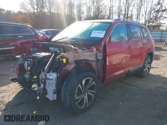 ✅ 2021 Volkswagen Atlas SEL Premium • VIN: 1V2TP2CAXMC516359 • Lot: 43736083. Listed on IAAI with 67,843 mi. Free auction sales archive from the USA and detailed vehicle history report at DreamBid. Image 2.