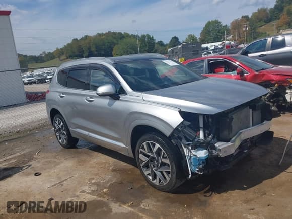 ✅ 2023 Hyundai Santa Fe Calligraphy • VIN: 5NMS5DAL7PH585633 • Lot: 43222331. Listed on IAAI with 26,809 mi. Free auction sales archive from the USA and detailed vehicle history report at DreamBid. Image 1.