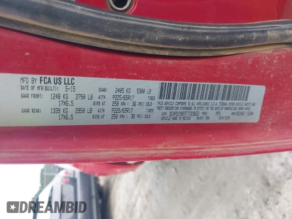 ✅ 2015 Dodge Journey American Value • VIN: 3C4PDCAB7FT723652 • Лот: 43386418. Опубликован ранее на IAAI с пробегом 218 843 миль. Бесплатный доступ к архиву аукционных продаж из США и подробный отчёт об истории автомобиля на DreamBid. Изображение 9.