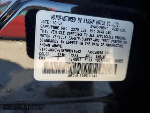 ✅ 2009 Infiniti G37 Journey • VIN: JNKCV61E79M011643 • Лот: 92998835. Опубликован ранее на Copart с пробегом 162 122 миль. Бесплатный доступ к архиву аукционных продаж из США и подробный отчёт об истории автомобиля на DreamBid. Изображение 12.