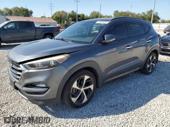 2016 Hyundai Tucson Eco z VIN KM8J33A2XGU102661, wystawiony jako Copart lot #71953425 z przebiegiem 144 329 mil mil oraz Czysty tytuł • Clean title. Historia ofert i sprzedaży dostępna na DreamBid. Obrazek 1.