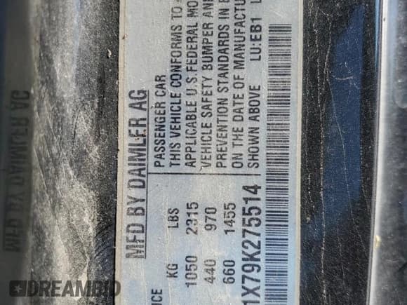 ✅ 2009 Smart fortwo Pure • VIN: WMEEJ31X79K275514 • Lot: 86159415. Wystawiony na Copart z przebiegiem 117 713 mil. Bezpłatny archiwum sprzedaży aukcyjnych z USA i szczegółowy raport historii pojazdu na DreamBid. Zdjęcie 12.