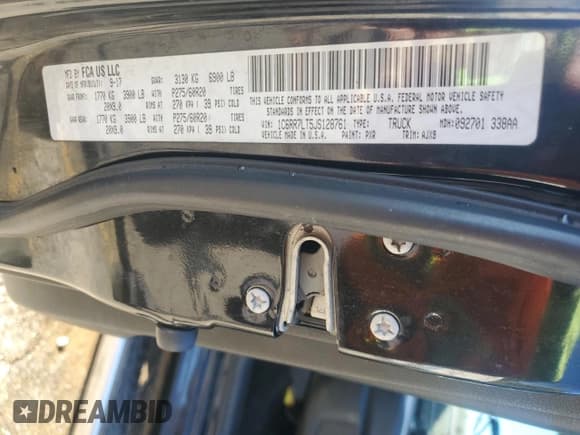 ✅ 2018 Ram 1500 Big Horn • VIN: 1C6RR7LT5JS128761 • Лот: 91454435. Опубликован ранее на Copart с пробегом 135 345 миль. Бесплатный доступ к архиву аукционных продаж из США и подробный отчёт об истории автомобиля на DreamBid. Изображение 12.