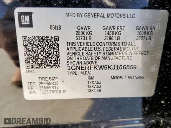 ✅ 2019 Chevrolet Traverse LS • VIN: 1GNERFKW5KJ106559 • Lot: 85687035. Wystawiony na Copart z przebiegiem 145 780 mil. Bezpłatny archiwum sprzedaży aukcyjnych z USA i szczegółowy raport historii pojazdu na DreamBid. Zdjęcie 12.