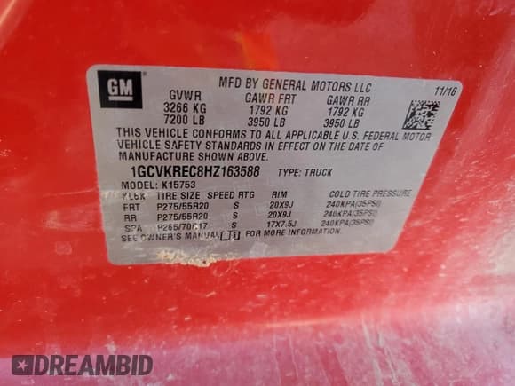 ✅ 2017 Chevrolet Silverado 1500 LT • VIN: 1GCVKREC8HZ163588 • Лот: 87455415. Опубликован ранее на Copart с пробегом 225 050 миль. Бесплатный доступ к архиву аукционных продаж из США и подробный отчёт об истории автомобиля на DreamBid. Изображение 12.