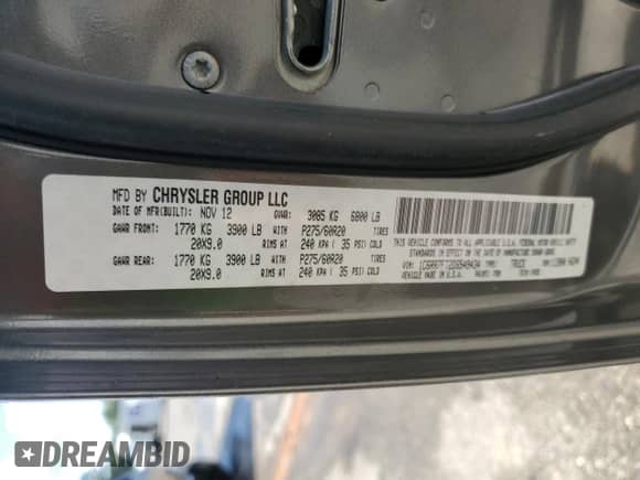 2013 Ram 1500 Express с VIN 1C6RR7FT2DS549434, выставлен на аукционе Copart как лот 84253585 с пробегом 130 751 миль миль и Списание • Salvage title. История ставок и продаж доступна на DreamBid. Изображение 13.