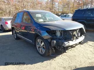 ✅ 2014 Nissan Pathfinder Platinum • VIN: 5N1AR2MM2EC672100 • Lot: 43626516. Listed on IAAI with 166,615 mi. Free auction sales archive from the USA and detailed vehicle history report at DreamBid. Image 1.