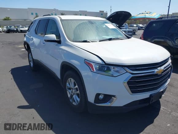 ✅ 2018 Chevrolet Traverse LT Cloth • VIN: 1GNERGKW2JJ165735 • Lot: 43156155. Wystawiony na IAAI z przebiegiem 96 583 mil. Bezpłatny archiwum sprzedaży aukcyjnych z USA i szczegółowy raport historii pojazdu na DreamBid. Zdjęcie 1.