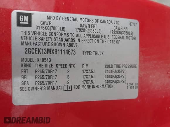 2008 Chevrolet Silverado 1500 LTZ с VIN 2GCEK13MX81114673, выставлен на аукционе IAAI как лот 43579678 с пробегом 167 839 миль миль и . История ставок и продаж доступна на DreamBid. Изображение 9.