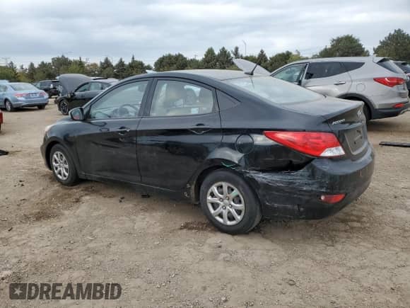 2012 Hyundai Accent GLS with VIN KMHCT4AE3CU253568, listed as a Copart auction lot 86075125 with 57,053 mi miles and Salvage title. Bid and sale history available at DreamBid. Image 2.