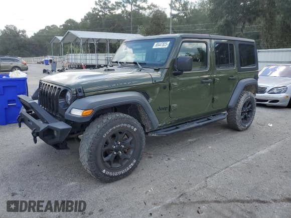 ✅ 2021 Jeep Wrangler Unlimited Willys • VIN: 1C4HJXDN3MW868947 • Lot: 80447825. Listed on Copart with 41,226 mi. Free auction sales archive from the USA and detailed vehicle history report at DreamBid. Image 1.
