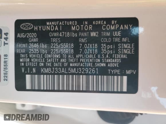 ✅ 2021 Hyundai Tucson SEL • VIN: KM8J33AL5MU329261 • Lot: 92513995. Listed on Copart with 27,913 mi. Free auction sales archive from the USA and detailed vehicle history report at DreamBid. Image 12.