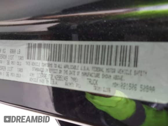 2020 Ram 1500 Laramie with VIN 1C6RREJT2LN295149, listed as a IAAI auction lot 42411146 with 113,445 mi miles and . Bid and sale history available at DreamBid. Image 9.