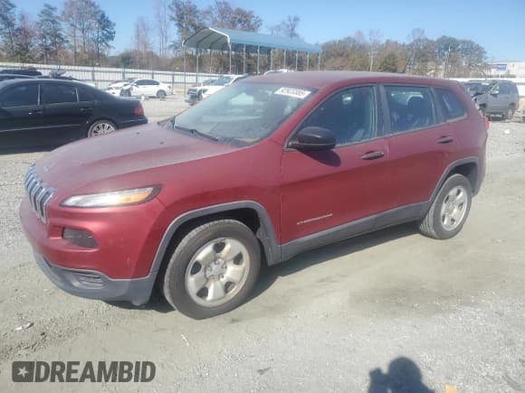 ✅ 2015 Jeep Cherokee Sport • VIN: 1C4PJLAB8FW560058 • Lot: 92923385. Listed on Copart with 117,470 mi. Free auction sales archive from the USA and detailed vehicle history report at DreamBid. Image 1.