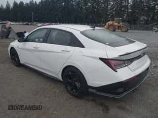 2025 Hyundai Elantra N Line with VIN KMHLR4DFXSU857202, listed as a IAAI auction lot 43352566 with 1,890 mi miles and . Bid and sale history available at DreamBid. Image 3.