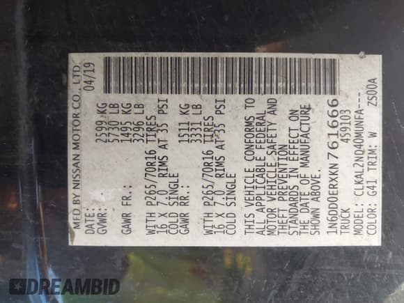 ✅ 2019 Nissan Frontier SV • VIN: 1N6DD0ERXKN761666 • Лот: 43540008. Опубликован ранее на IAAI с пробегом 110 760 миль. Бесплатный доступ к архиву аукционных продаж из США и подробный отчёт об истории автомобиля на DreamBid. Изображение 9.