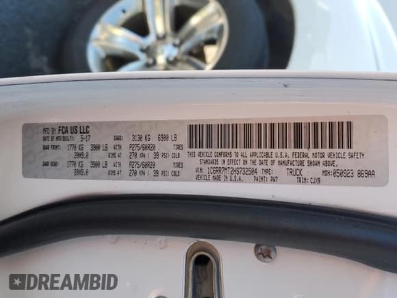 ✅ 2017 Ram 1500 Sport • VIN: 1C6RR7MT2HS732504 • Lot: 45906785. Wystawiony na Copart z przebiegiem 115 213 mil. Bezpłatny archiwum sprzedaży aukcyjnych z USA i szczegółowy raport historii pojazdu na DreamBid. Zdjęcie 14.