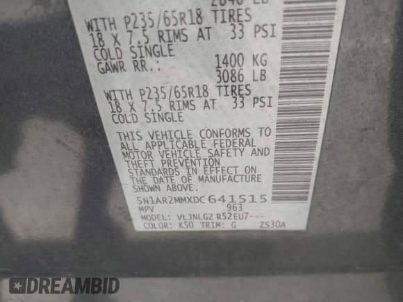 ✅ 2013 Nissan Pathfinder SV • VIN: 5N1AR2MMXDC641515 • Lot: 42570637. Listed on IAAI with 156,525 mi. Free auction sales archive from the USA and detailed vehicle history report at DreamBid. Image 9.